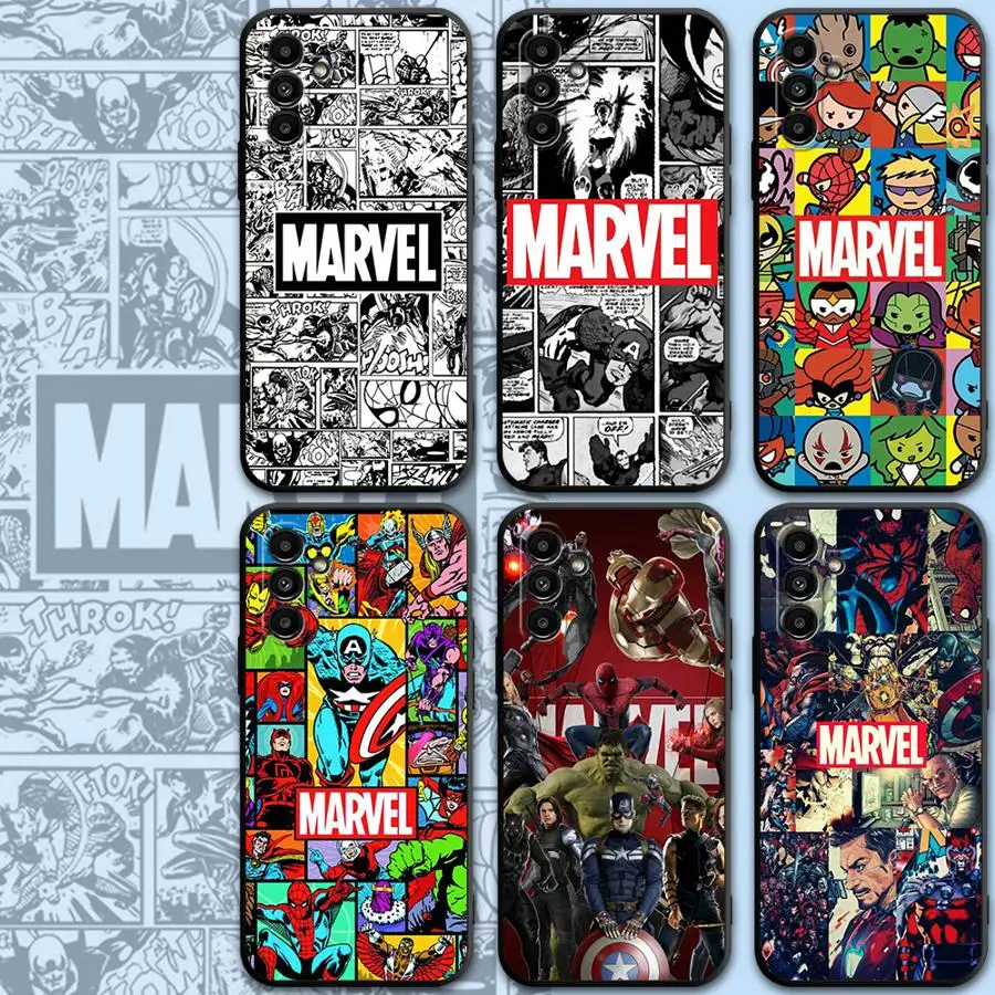 Phone Case for Motorola Moto Eage 30 Lite 20 40 Pro G9 Power G9 Play One Funsion Plus Marvel Comics Avengers Black Soft Cover