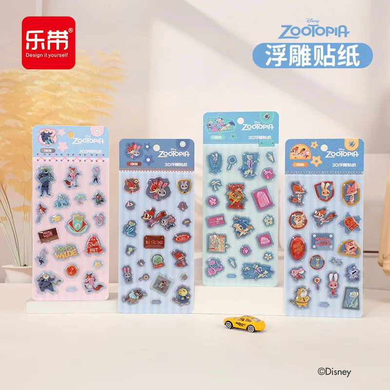 

Disney Zootopia Genuine 3D Embossed Stickers Denim Series PVC Cartoon Scene Stickers For Kids Phone Case Decoration wholesale