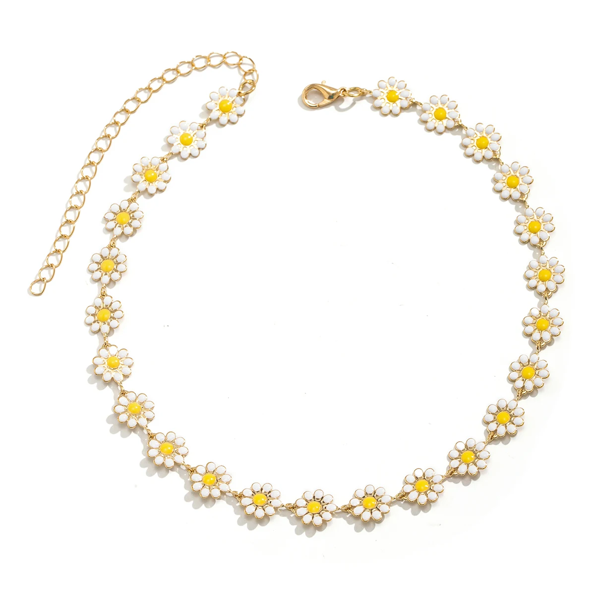 Kpop Flower Daisy Clavicle Chain Necklace for Women Wed Summer Sweet Short Choker Fashion Statement Jewelry Gift Y2K Accessories image 4