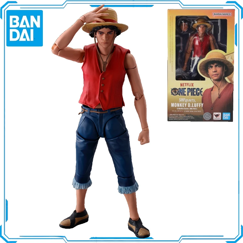 In Stock Original Bandai One Piece SHF Monkey D. Luffy Action Figures Animation Genuine Toys Gifts Model Anime Hobby Collector