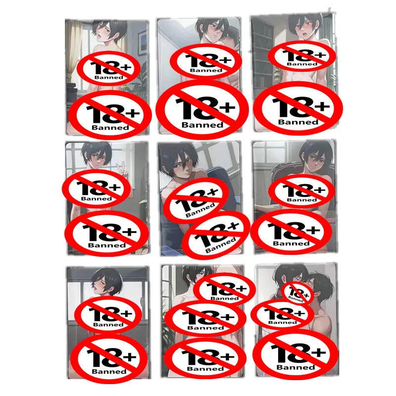 9 Teile/satz Hausgemachte Anime Karten ACG Angriff auf Titan Mikasa Ackerman Sexy Nude Karten DIY Spielzeug Geschenk Spiel Sammlung Karte