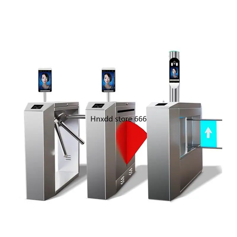 Community facial recognition wing gate QR code access control scenic pedestrian channel gate