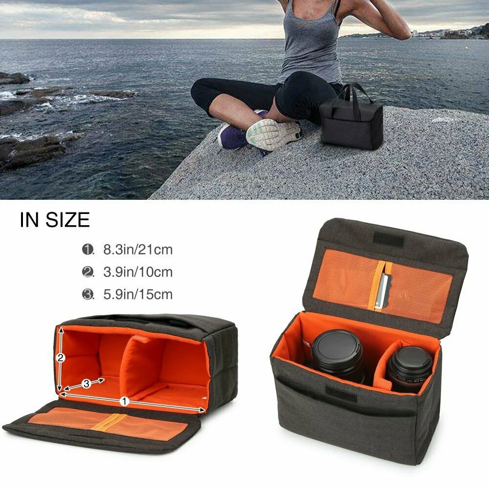 

A08R Waterproof Camera Bag Shockproof Partition Padded Case Portable Insert Lens Bags