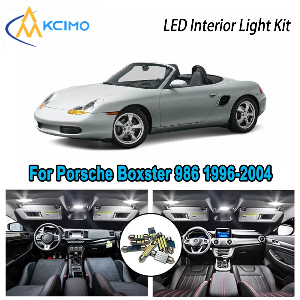 High-Quality LED Interior Kit for Porsche Boxster 986 1996-2004 1997 1998 Premium Error-Free Dome Map Trunk Automotive Lamps