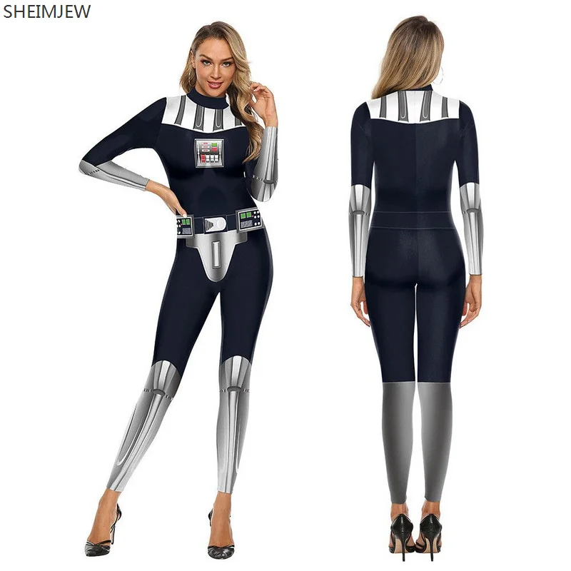 3d Print De Held Om Filmpatroon Sexy Bodysuits Vrouwen Lange Mouw Cosplay Jumpsuit Thema Party Catsuit Rave Outfit Nieuwe