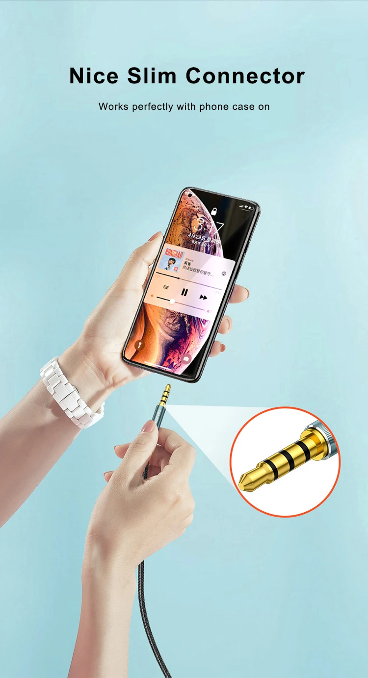 Samzhe Buchse 3,5mm Audio-Verlängerung kabel für Huawei P20 Lite Stereo 3,5mm Buchse Aux-Kabel für Kopfhörer Xiaomi Redmi 5 plus PC – Detail 7