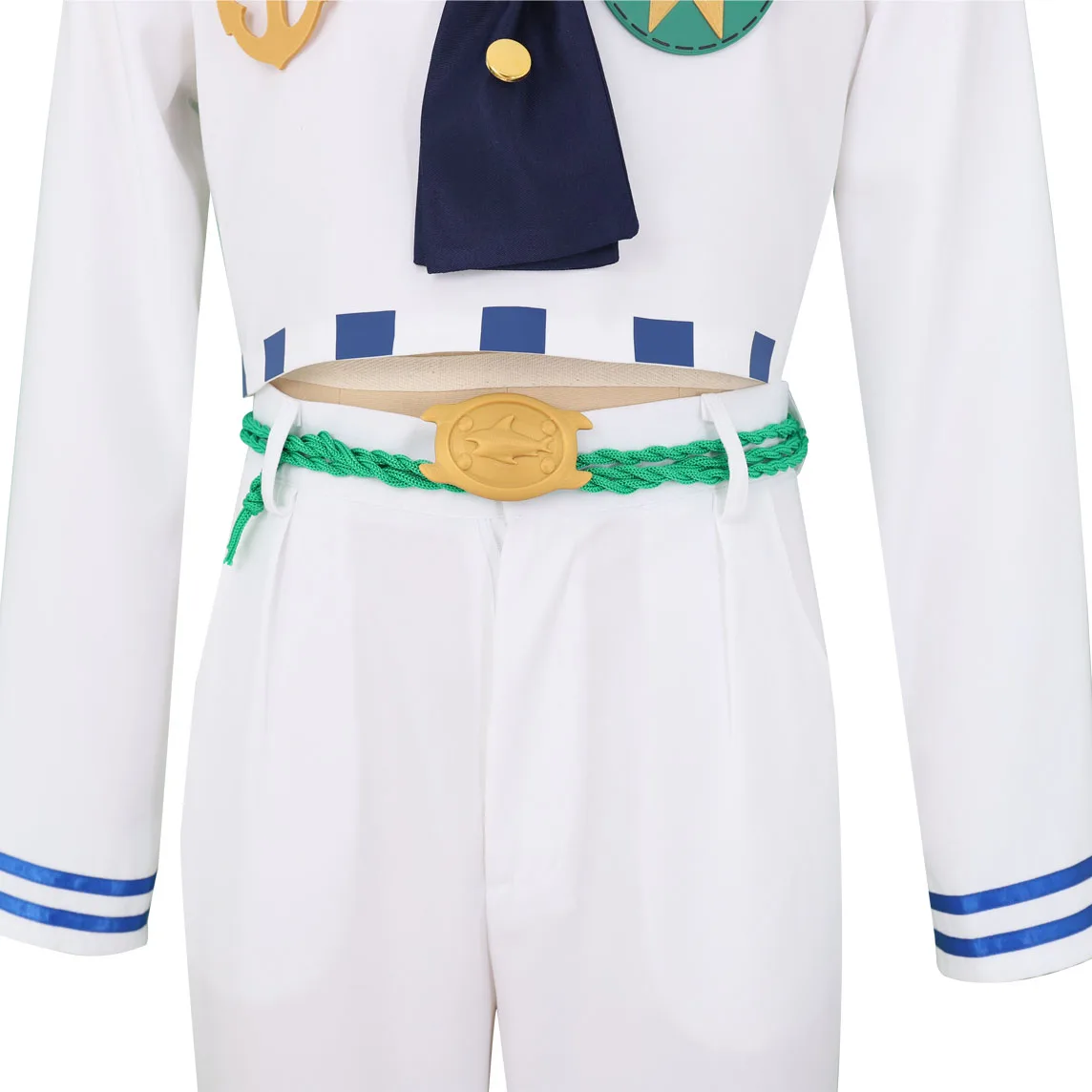 Anime Higashikata Josuke Cosplay Costume Mens Suit White Army Uniform Coat Pants Belt Hat Tie Halloween Christmas Outfit view 4
