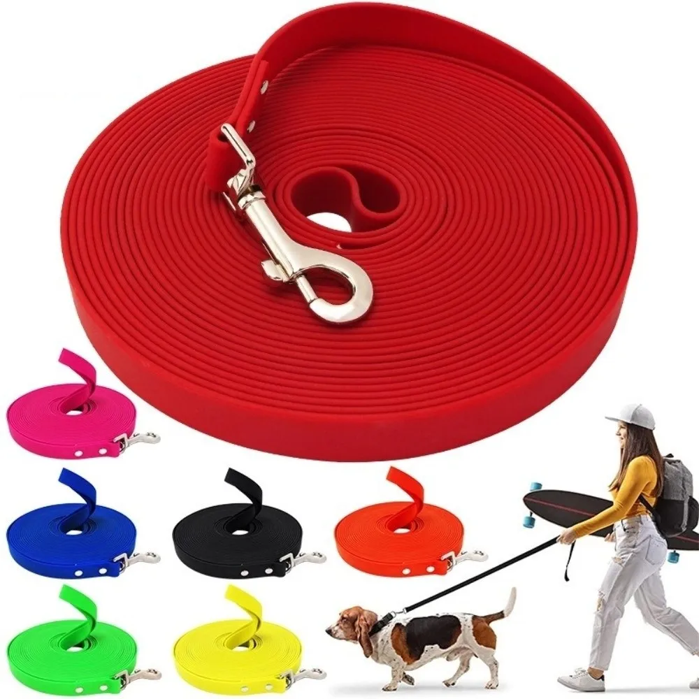 

Sturdy 3/5/10/15m PVC Dog Leash Waterproof Anti Fouling Pet Training Leash Reflective Recall Dog Leash Yard
