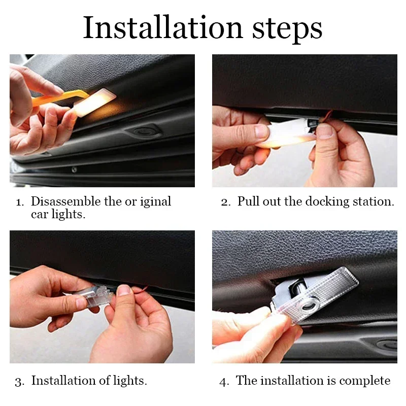 Car Door Welcome Light LED Logot Courtesy Light For Hyundai Sonata 8th Generation 2010-2014 Door LightShadow Ambient Lamp
