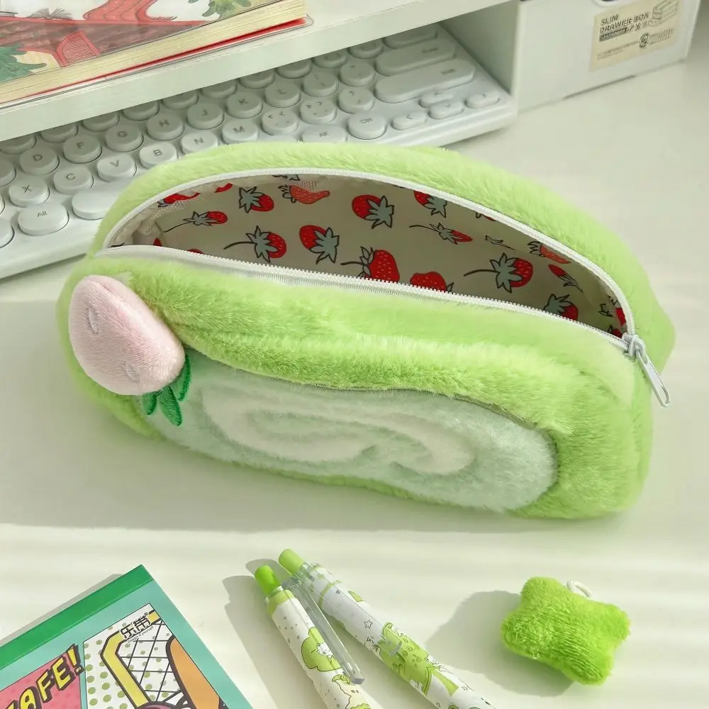 Cute Honeydew Swiss Pen Bag Large Capacity Multi-functional Stationery Pouch Pencil Case Students