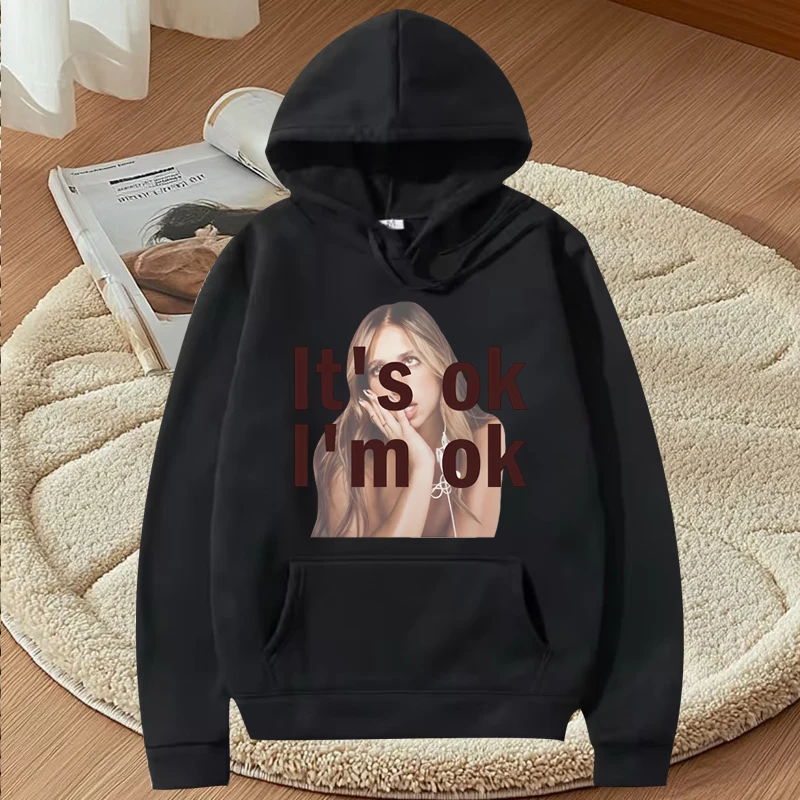 

It's Ok I'm Ok Tate Mcrae classic graphics hoodie men women vintage Long sleeve streetwear print fashion oversized hoodie unisex