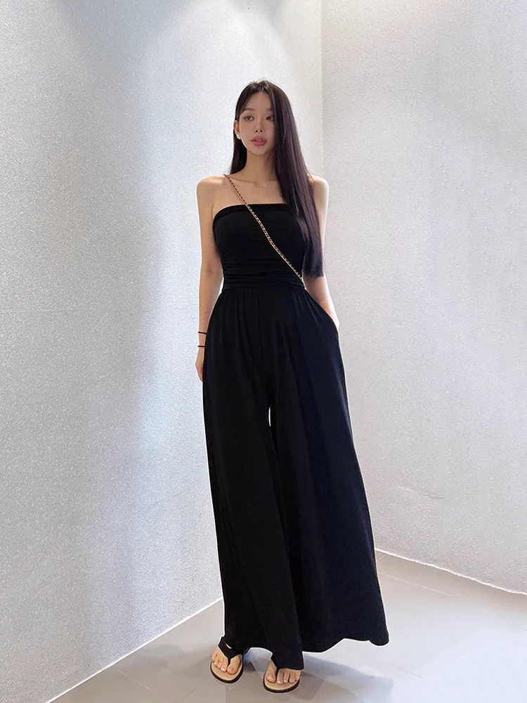 Liangliang Pantaloni casual sexy Bla-Piece oulder Bared per donna Vita alta Legging lungo Estate New Sle Ele