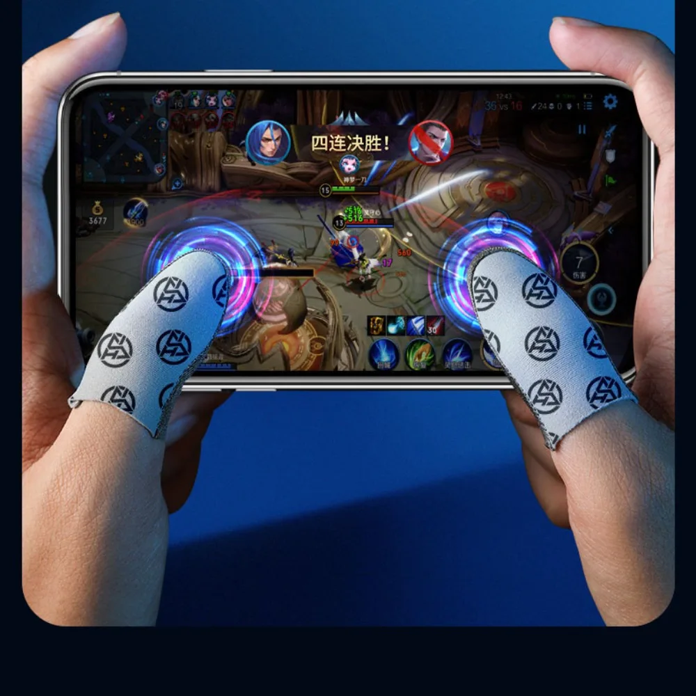 

Competitive Games Esports Fingertips Silver Fiber Thumb Cuff Gaming Finger Gloves Touch Screen Gloves Thumb Gloves Finger Cuff