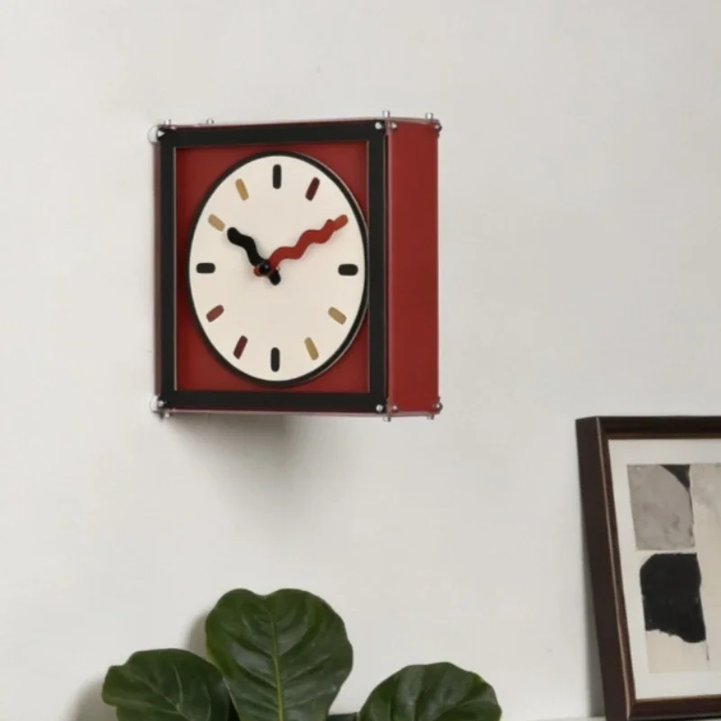Double-sided Wall Clock Silent Quartz Corner Wall Clocks Aesthetic Modern Minimalist Art Clocks Living Room Home Decoration