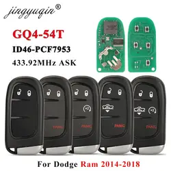 jingyuqin GQ4-54T ID46 Remote Pickup Car Key For Dodge Ram 1500 2500 3500 2014 2015 2016 2017 2018 Keyless FOB 433Mhz 2/3/4/5 BT