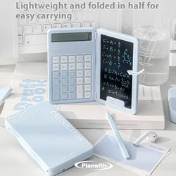 Planwith 2 in 1 Handwriting Calculator Foldable 12 Digit Large Button Portable Office And Study Stationery With Electronic Pen