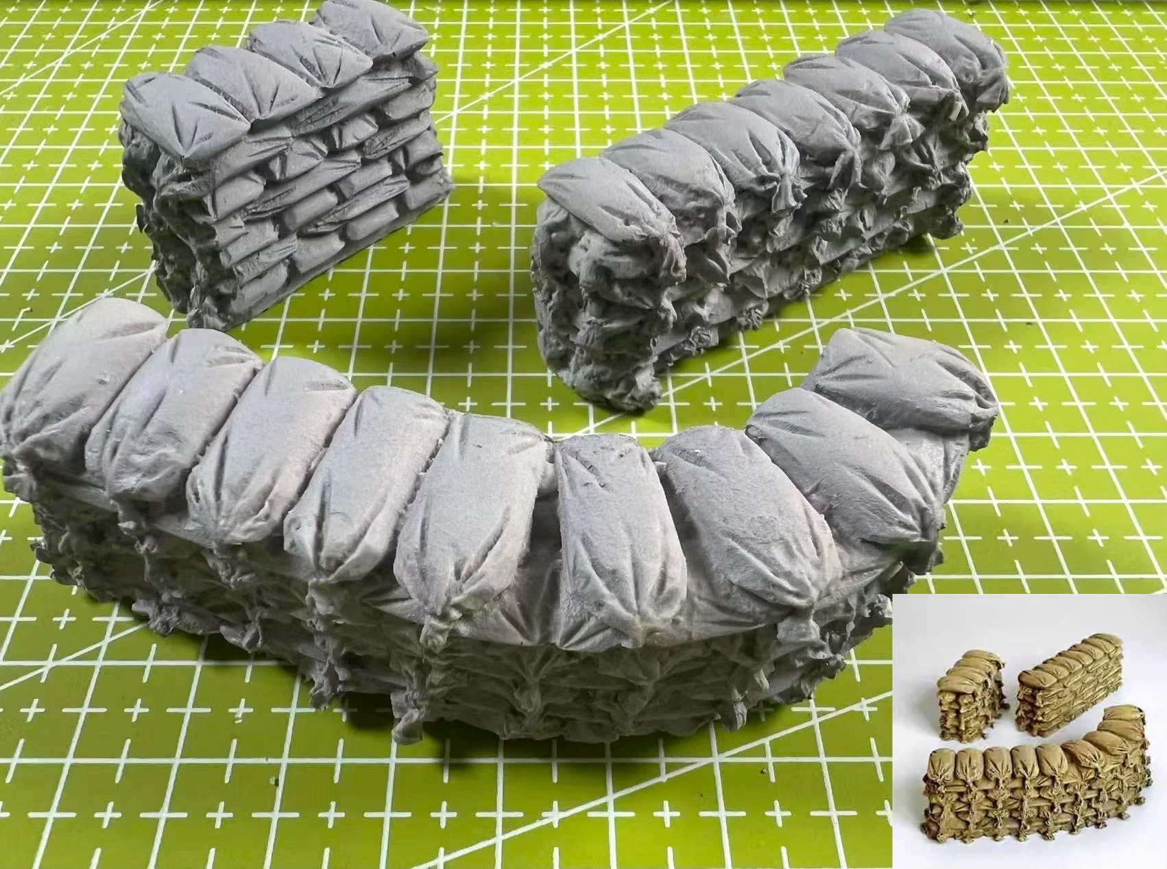 

Неокрашенная модель из смолы 1:35, макет сцены GK, накопление мешка с песком, необходимо собранно