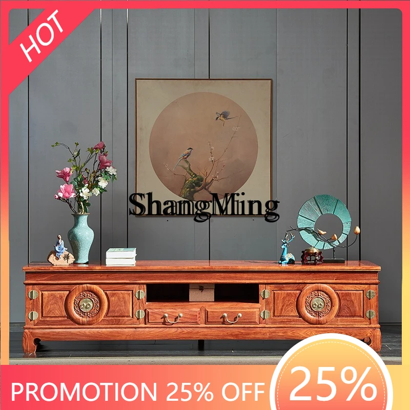 

SM mahogany reunion TV cabinet new Chinese audio-visual cabinet rosewood living room furniture solid wood