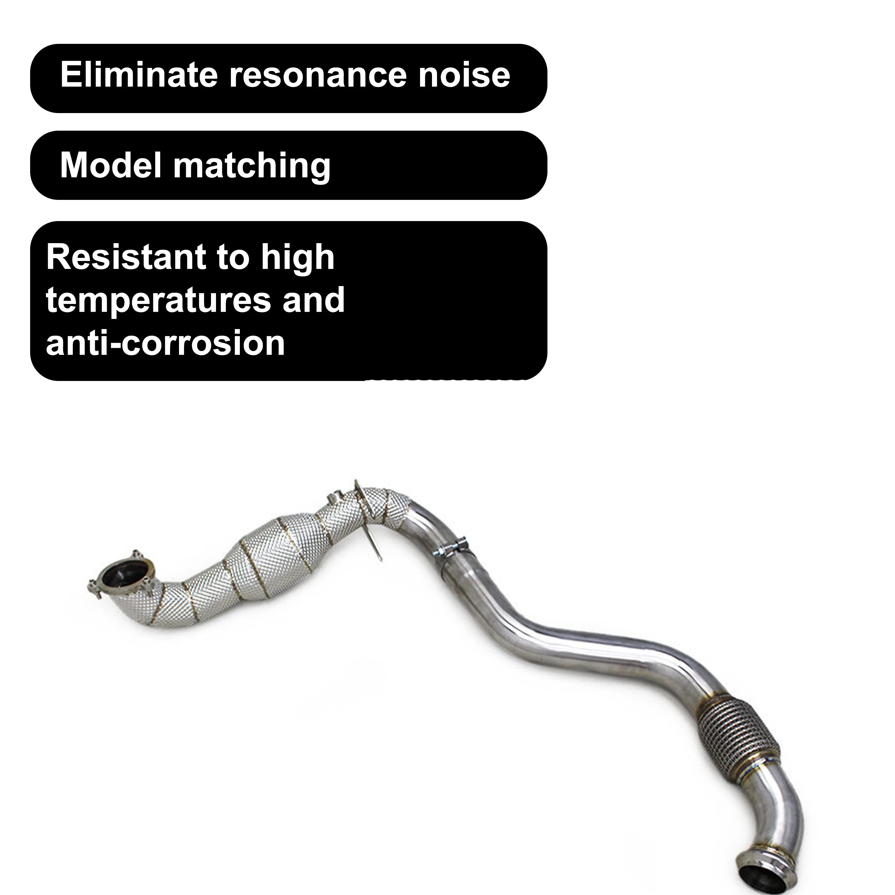 ACE Fitment Auspuff für Benz CLA220 W117 2.0T Free Flow Downpipe mit Katalysator Hochwertige SUS304 Auspuffanlagen – Detail 5