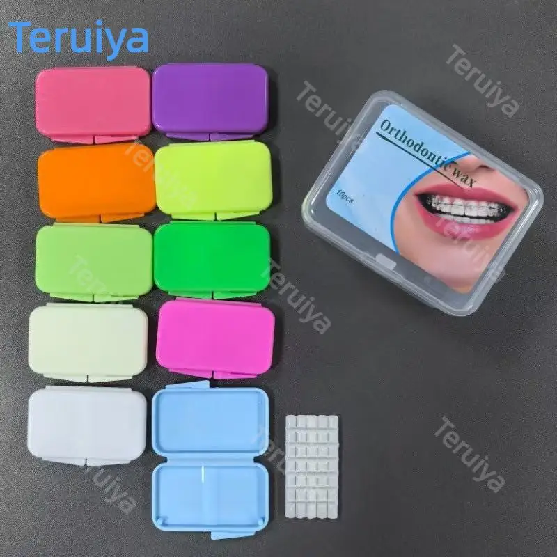 100Pcs Orthodontic Dental Wax, Brace Bracket Wax for Teeth Braces, Oral Relief Wax, Multiple Flavors
