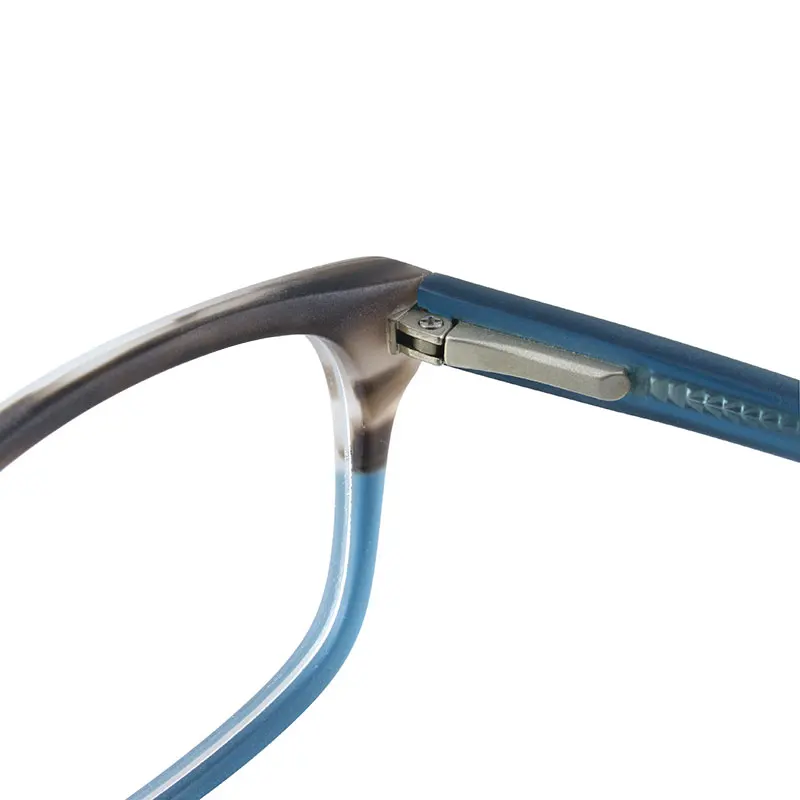 Stylish Acetate Rectangular Full Rim Men\'s Prescription Glasses with Spring Hinges Durable and Comfortable Eyewear for Men T8061