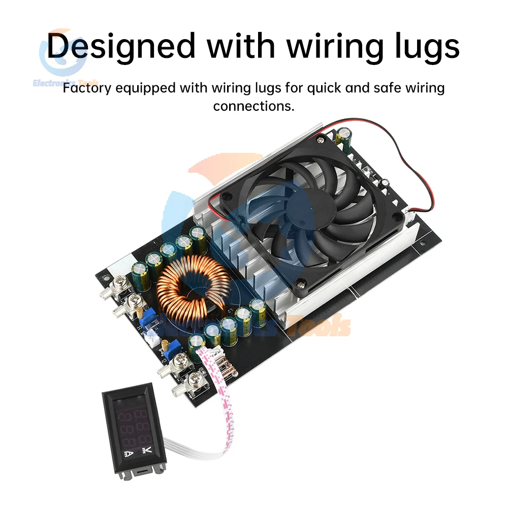 1500W DC-DC Buck Converter Module Adjustable Power Supply DC 15V-90V to DC2.5V-72V 50A Constant Voltage Current Step-Down Module