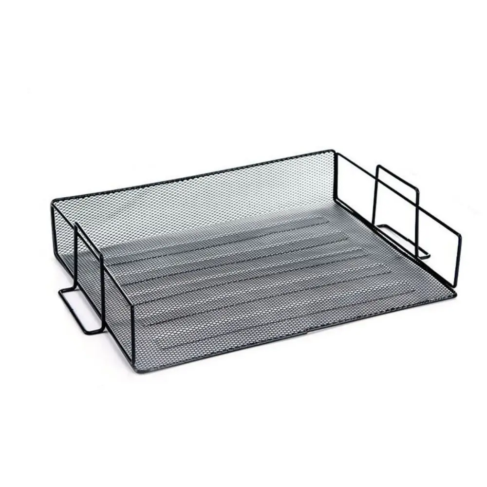 

Easy To Assemble Single Layer File Storage Rack Stackable Space Saving Desktop Document Shelf Durable a4 Magazine Holder School