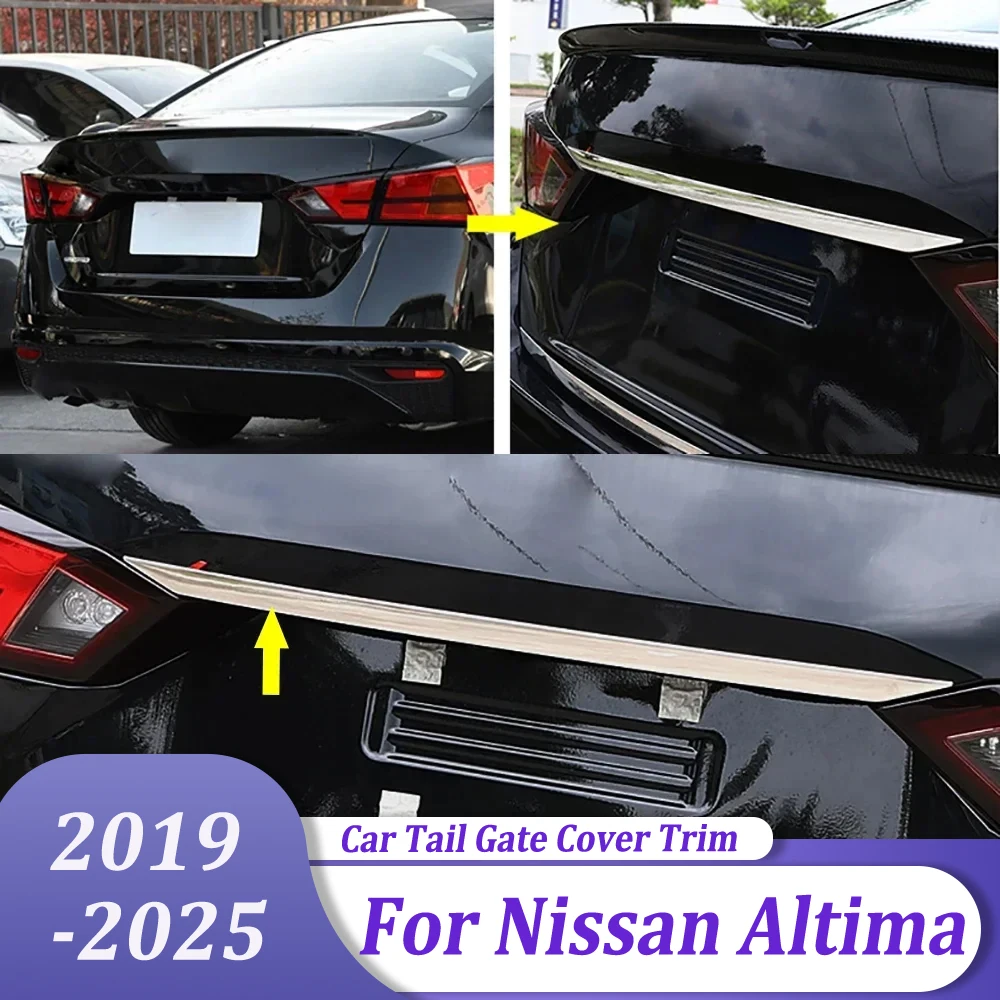 

Car Stainless Steel Rear Trunk Tail Gate Cover Trim Sticker Accessories For Nissan Altima 2019 2020 2021 2022 2023 2024 2025