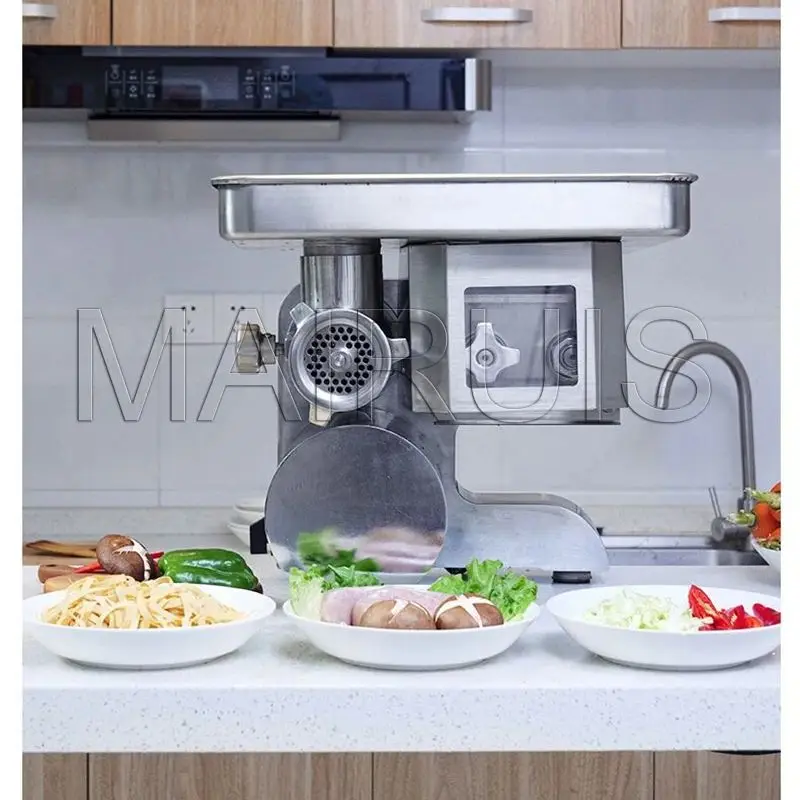 300Kg/H Commercial Electric Meat Slicer Stainless Steel Meat Cutter Grinder Machine