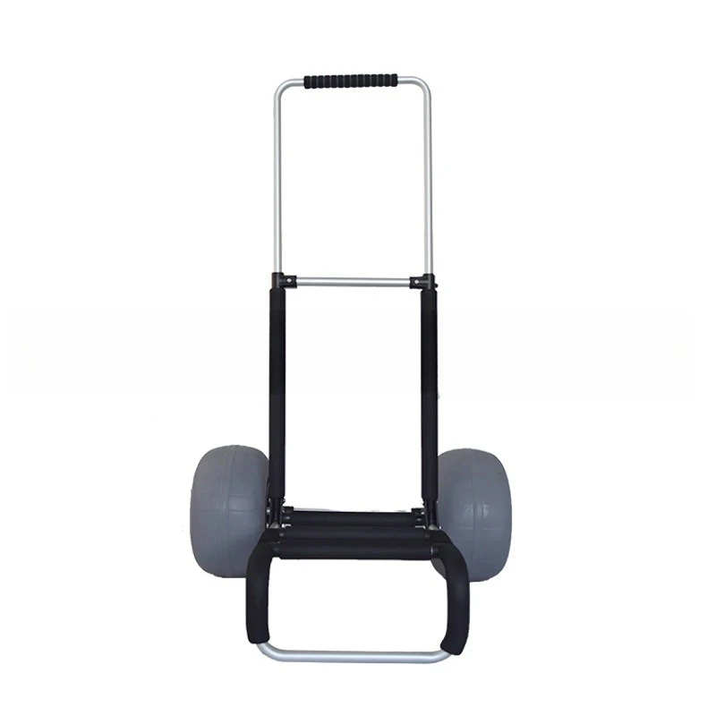 Suitable for Aluminum Beach Trolley Fishing Cart Folding Beach Cart with 12inch Balloon Wheel