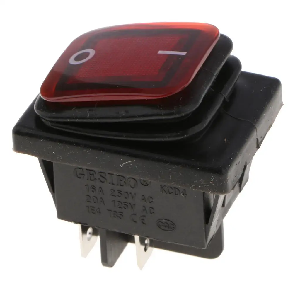 Waterproof 12V Rocker Toggle Switch Plastic Illuminated on Off Press SPDT for Auto Truck Marine Boat
