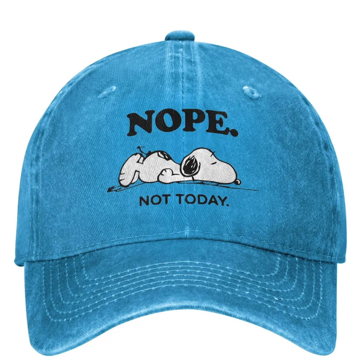 Snoopy Peanuts Funny Lazy Bored Cat Baseball Cap y2k Cool Unisex Teens Dad Hats Sun protection Outdoor Sports Baseball Caps