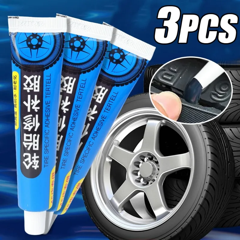 3/2/1pcs Car Rubber Tires Sealant Wear Resistant Rainproof Wheel Tire Repair Tools Automatic Tire Damage Soft Filling Adhesives