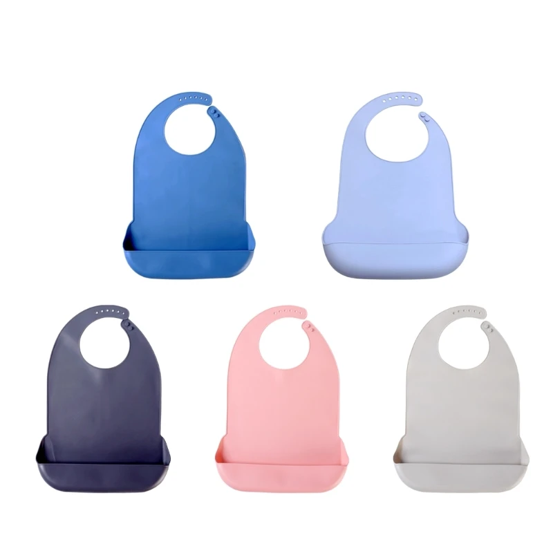 Adult Silicone Bibs Large Watertight Protections Coverage Bibs for Bath Time