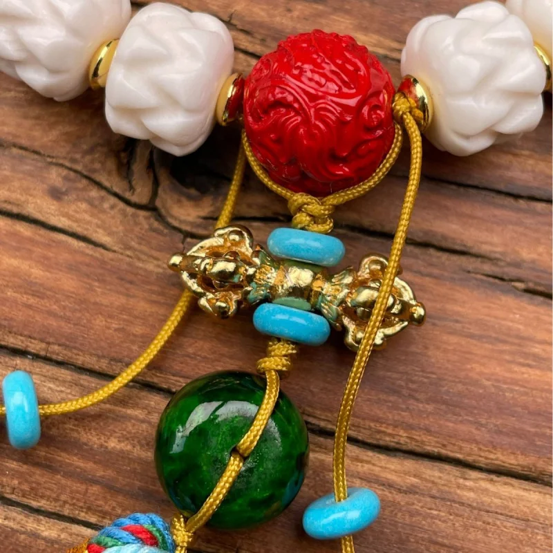 Deer Passion Swallow Buddha Beads Cypress Seed Bracelet Tooth Bone Antler Accessory Single Circle