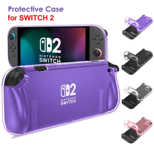 Funda protectora para Switch 2 (2025), Protector de TPU NS 2, antiarañazos, absorción de golpes, diseño de agarre ergonómico para NS2