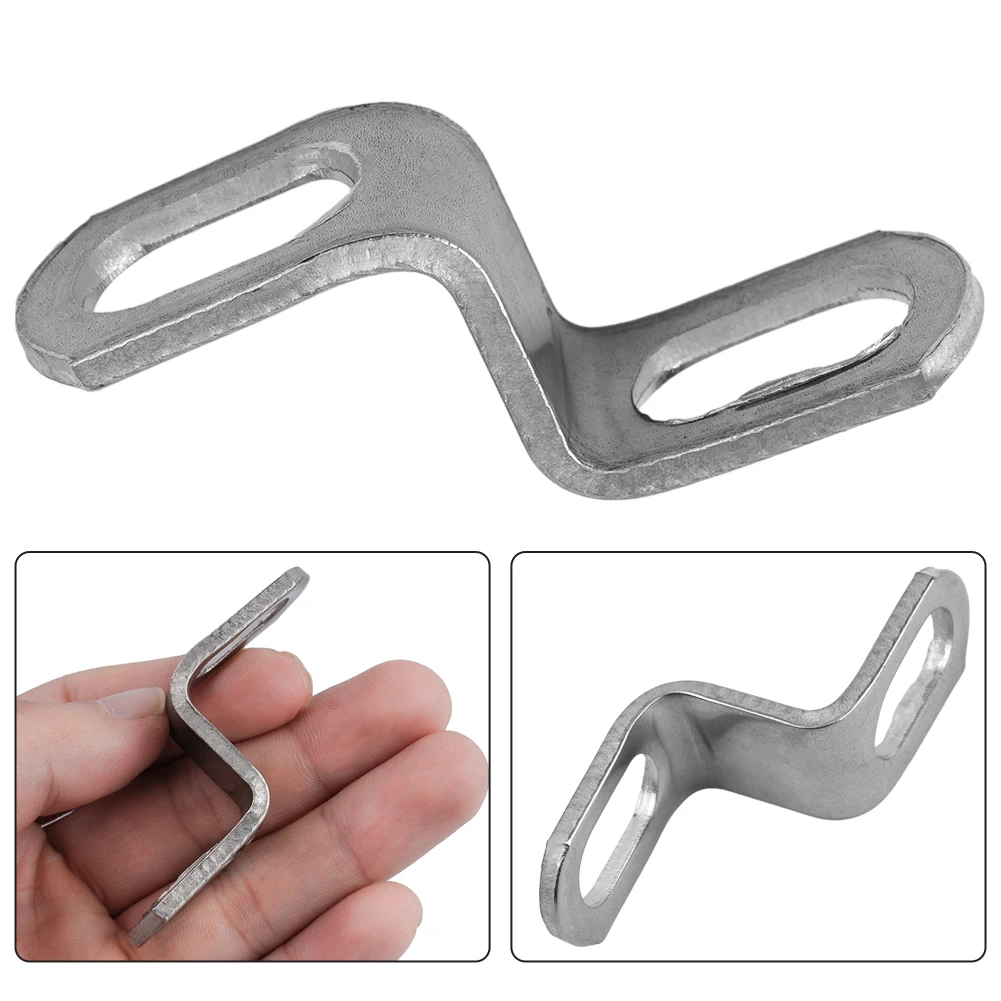 Motorcycle Exhaust Bracket Muffler Pipe Z-shaped Mounting Clamps Holder Long Short Strip Piece Fixed Motorbike Accessories