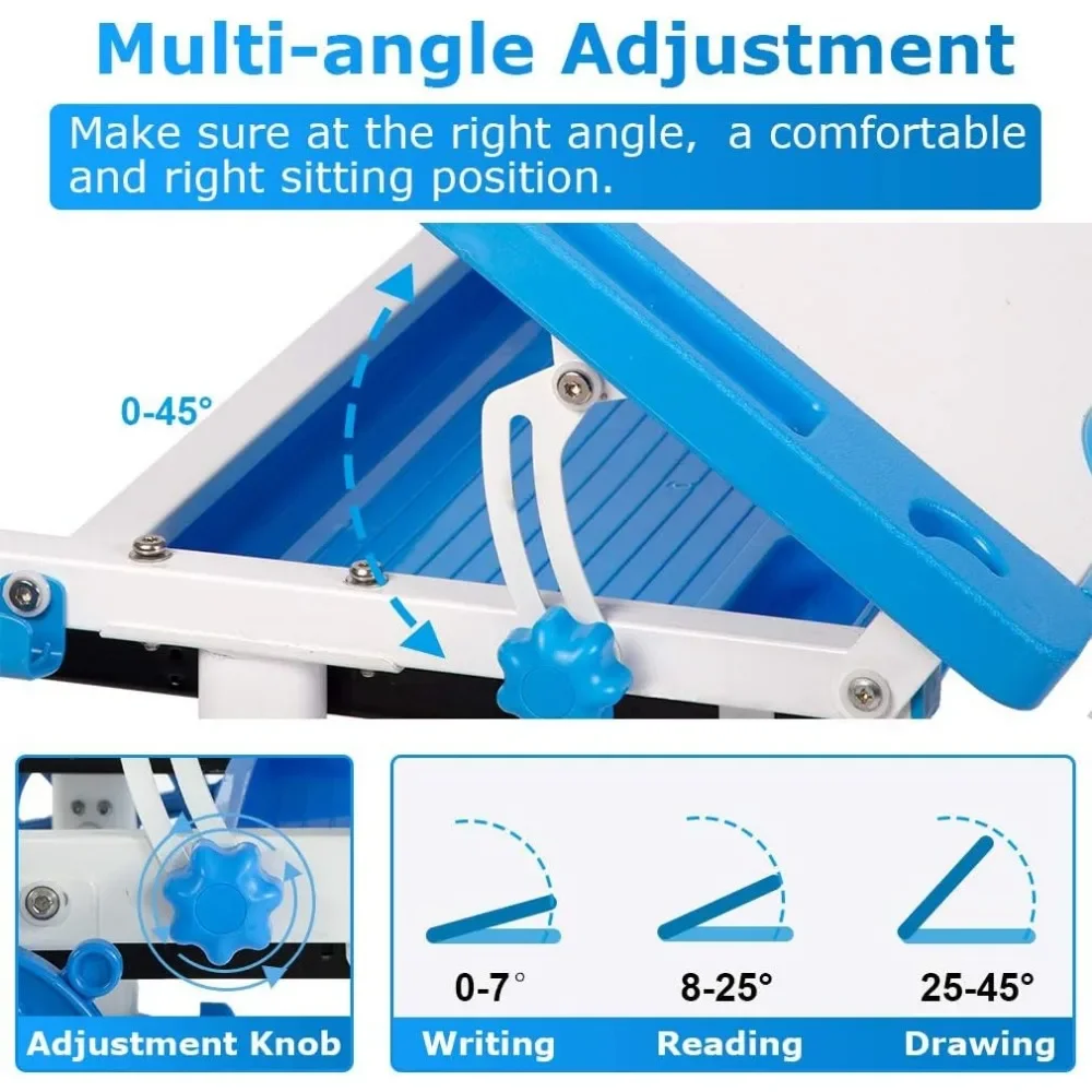 طاولة ارتفاع قابلة للتعديل للأطفال والدراسة والمدرسة