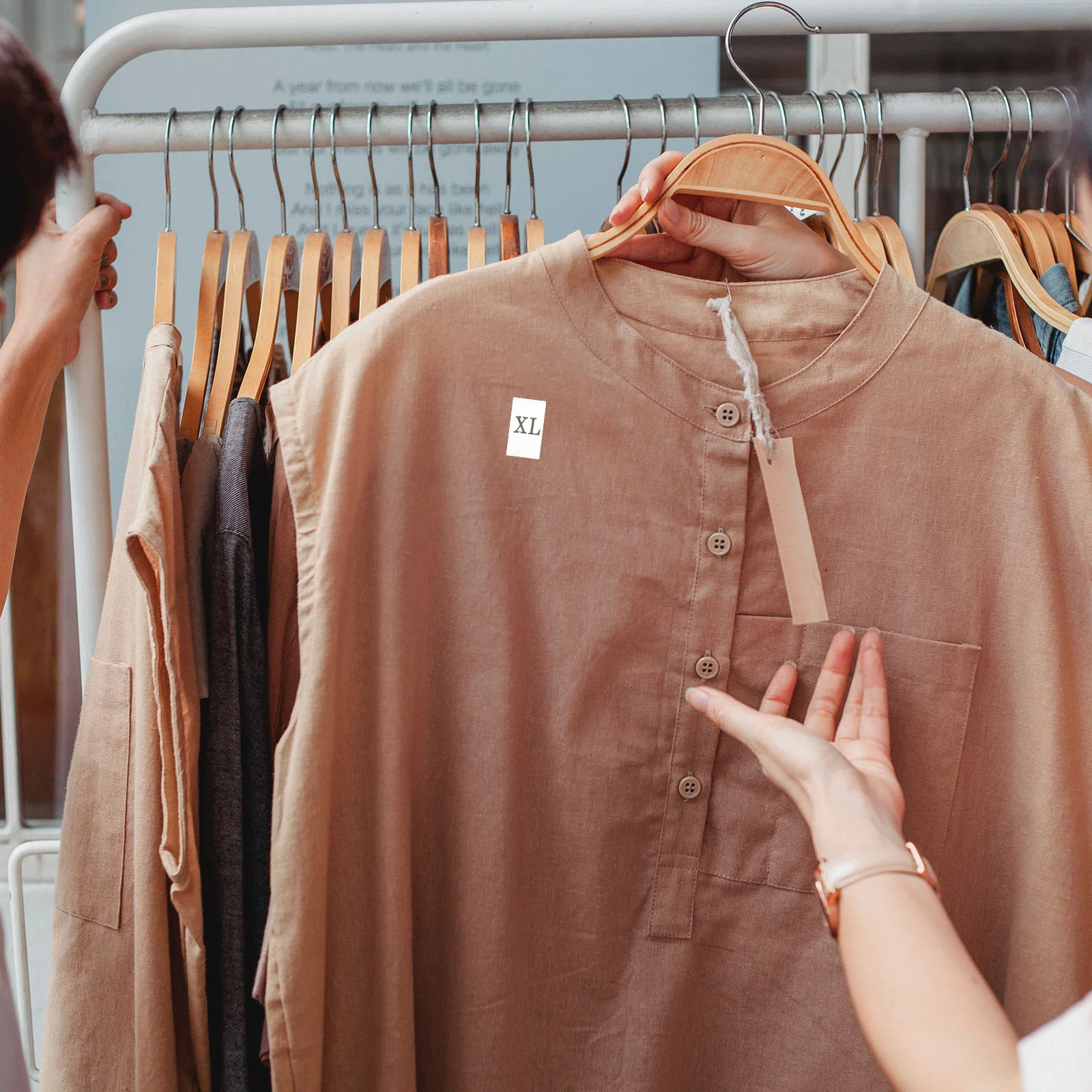 8 لفات من علامات حجم الملابس، ملصقات ورقية عالمية، مريحة ولطيفة للملابس والقمصان والفساتين والزي المدرسي #4