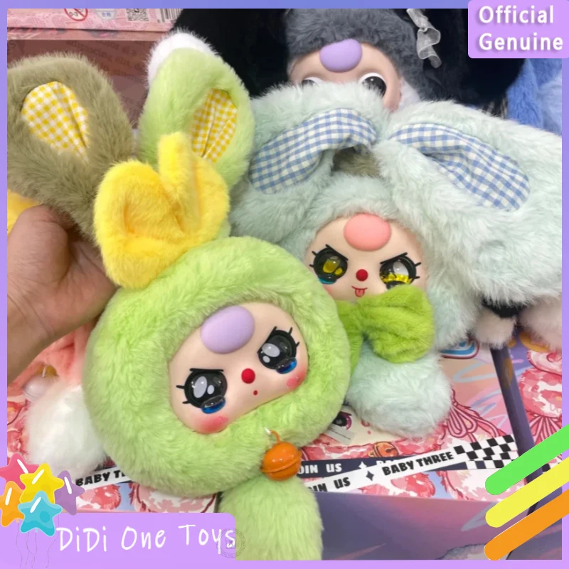 

Подлинная сумка на молнии Baby Three Lucky Bunny, серия слепая коробка, принесите удачу, милая коллекция, украшение для рабочего стола, модный тренд, подарок