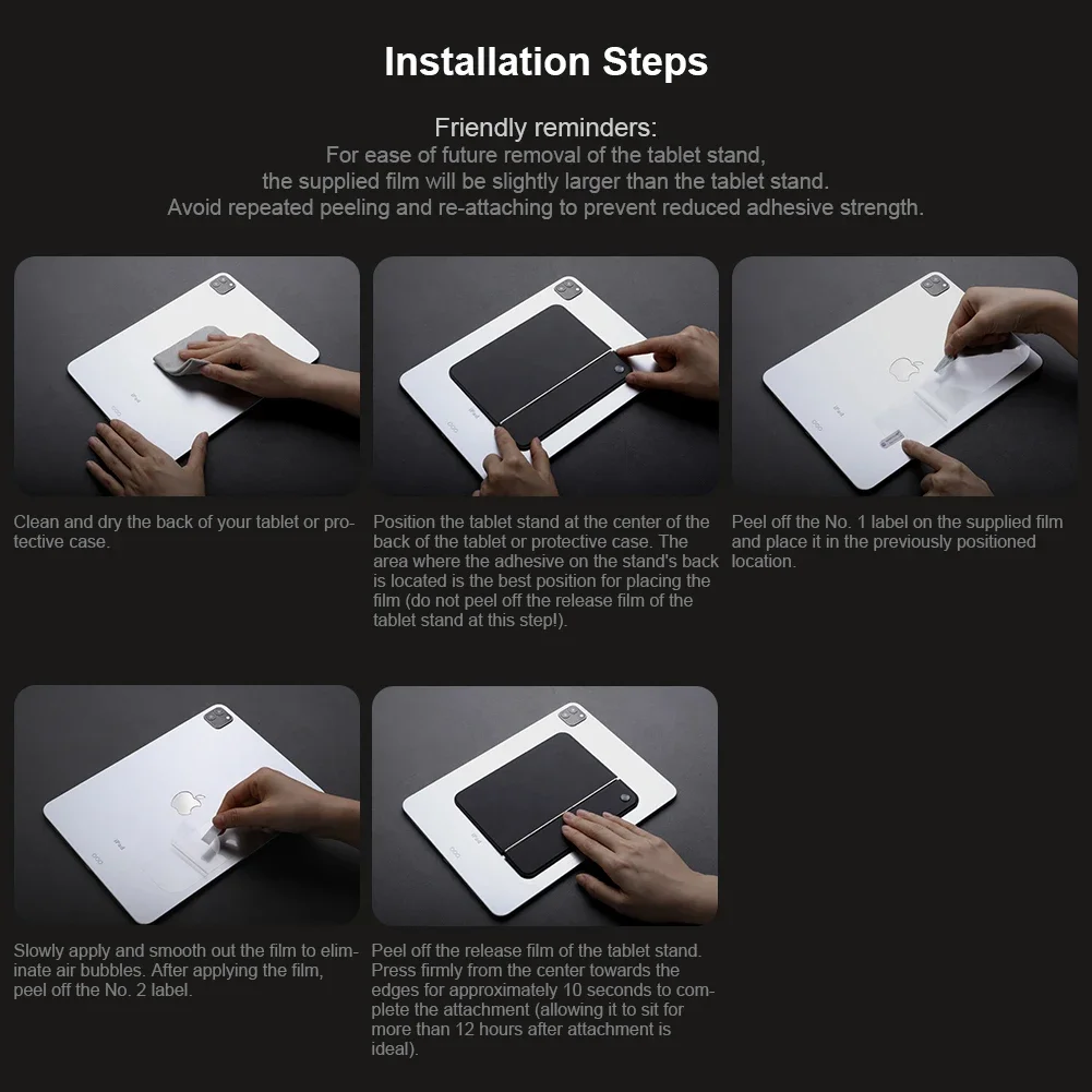 حامل iPad اللوحي NIllkin لأجهزة الأجهزة اللوحية المحمولة مقاس 9.7-11 بوصة، قاعدة جلدية ممتازة قابلة للتعديل