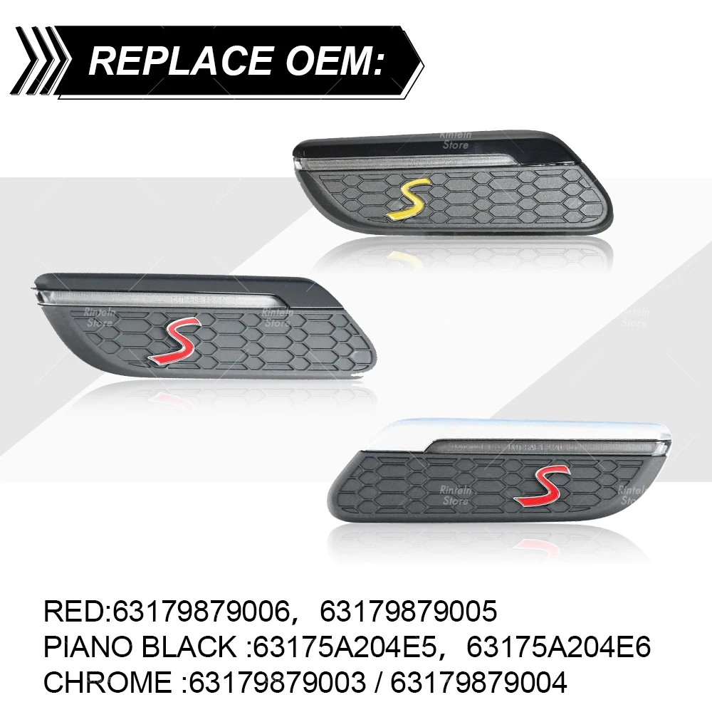 LED Dynamic Side Marker Blinker Light UK Union Jack Style For Mini Cooper F55 F56 F57 2014 2015 2016 2017 2018 2019 2020 2021