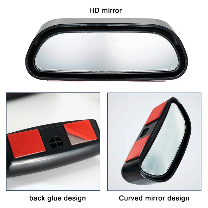 360Degree Stick On Blind Spot Mirror Car Reverse Parking Wide Angle Convex Rear View Mirror Rearview Auxiliary Auto Accessories