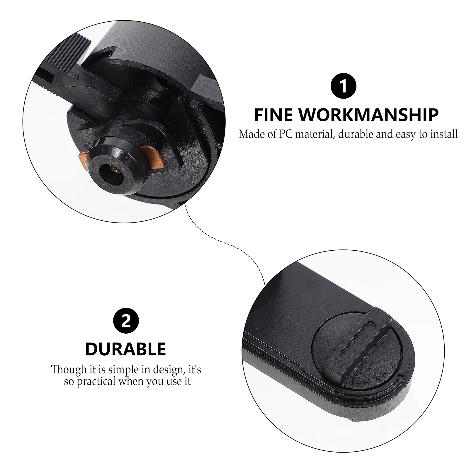 

2 Wire Track Light Adapter Lighting Installation Accessory Plastic Head Connector Mounted Lights PC Rail Joiner Practical