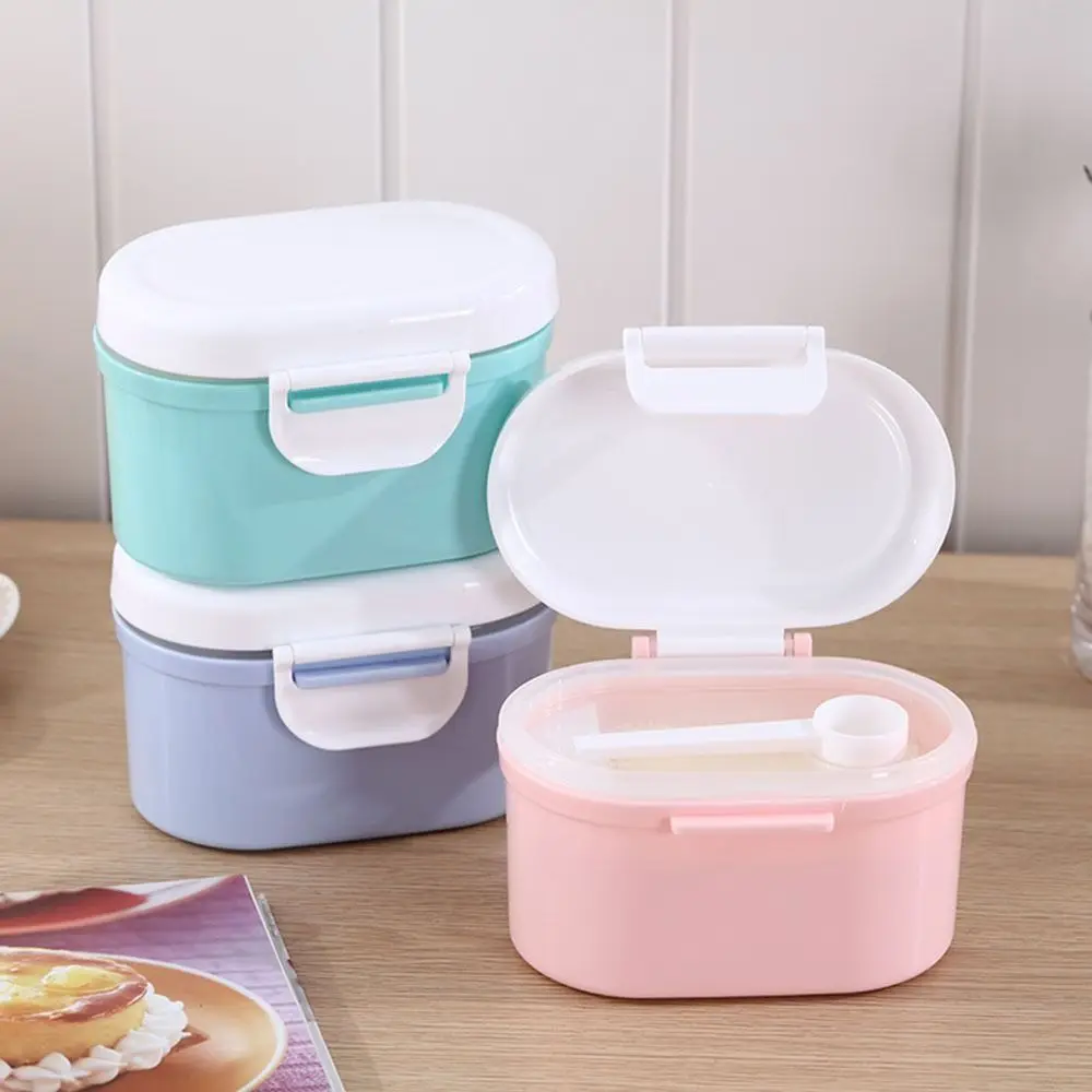 

Portable Infant Milk Powder Box with Scoop BPA Free Baby Milk Powder Dispenser Multifunctional Leakproof Baby Food Storage Box