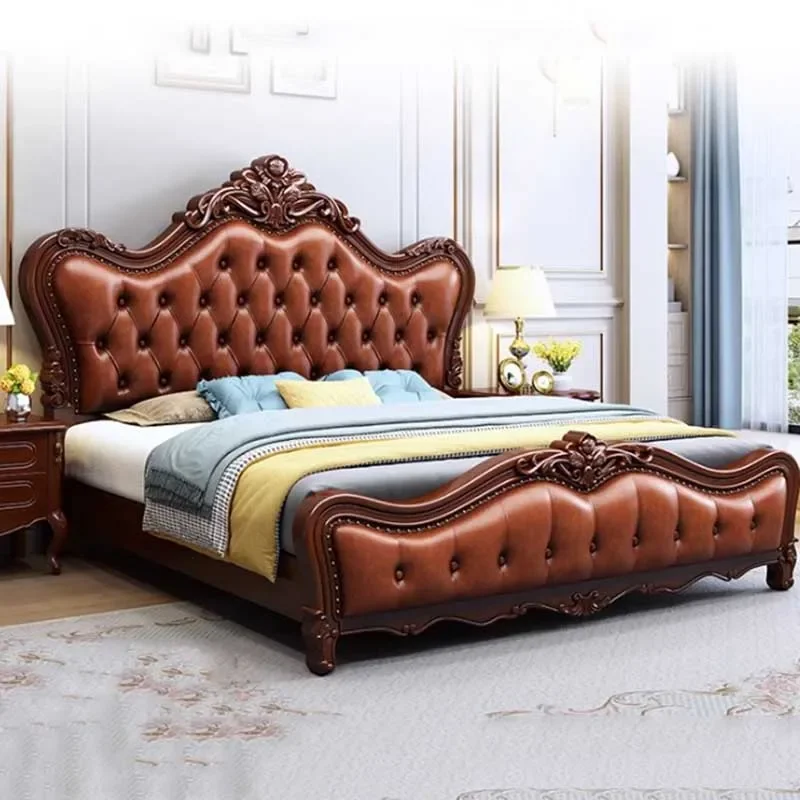 Modern King Size Bed Frame European Style Simple Full Queen Bed Frame Under Bed Storage Cama Moderno Lujo Bedroom Furniture