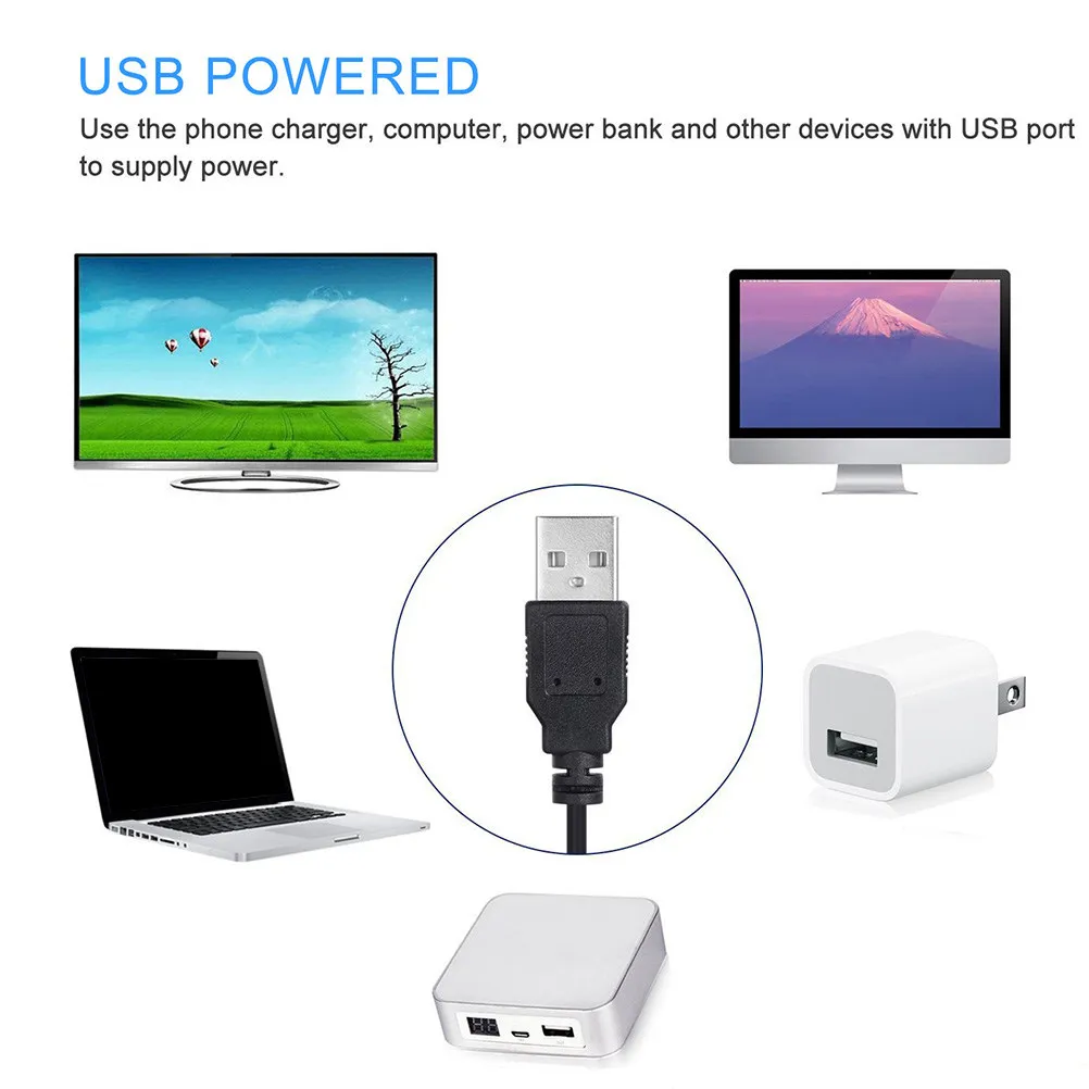 

Светодиодная лента RGB 0,5 м, гибкая, на USB-питании, самоклеящаяся, для компьютерного стола, книжной полки, улицы