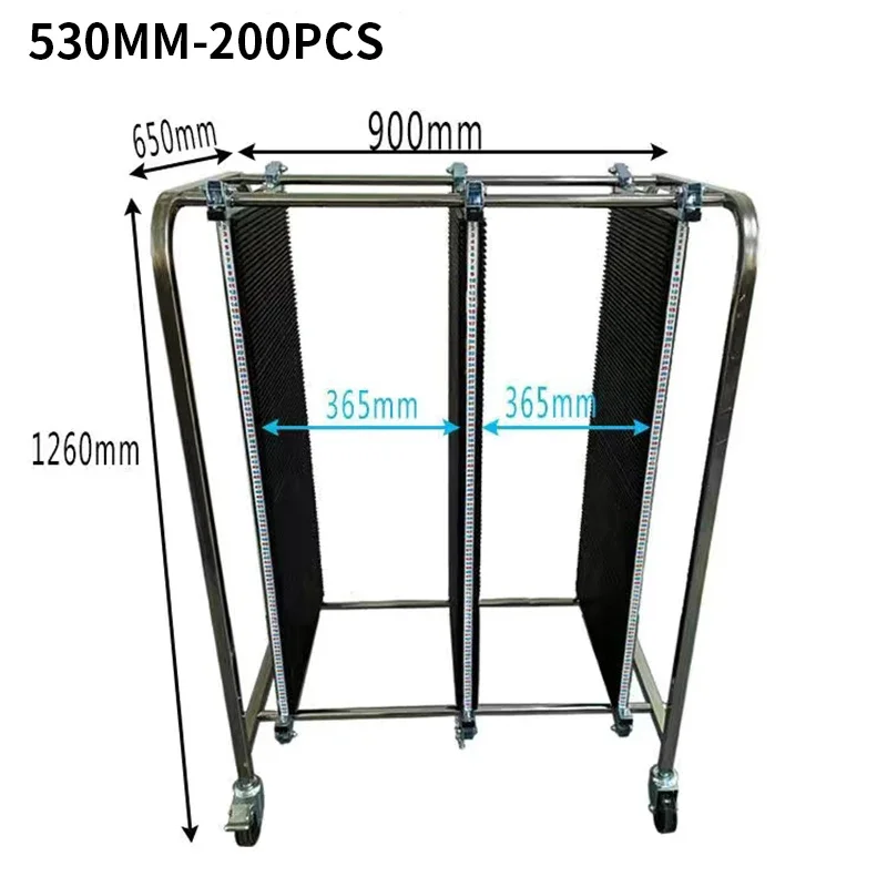 High Quality Antistatic Esd Pcb Storage Turnover Cart Adjustable Stainless Steel Turnover Cart For PCB Production