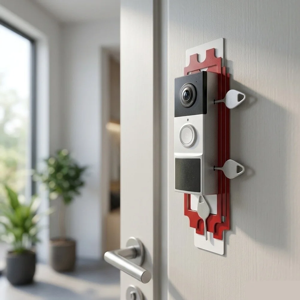 For Blink Doorbell Clear Double Sided Tape Removable  Doorbell Sticker 8Pack No Drill Mount Bracket