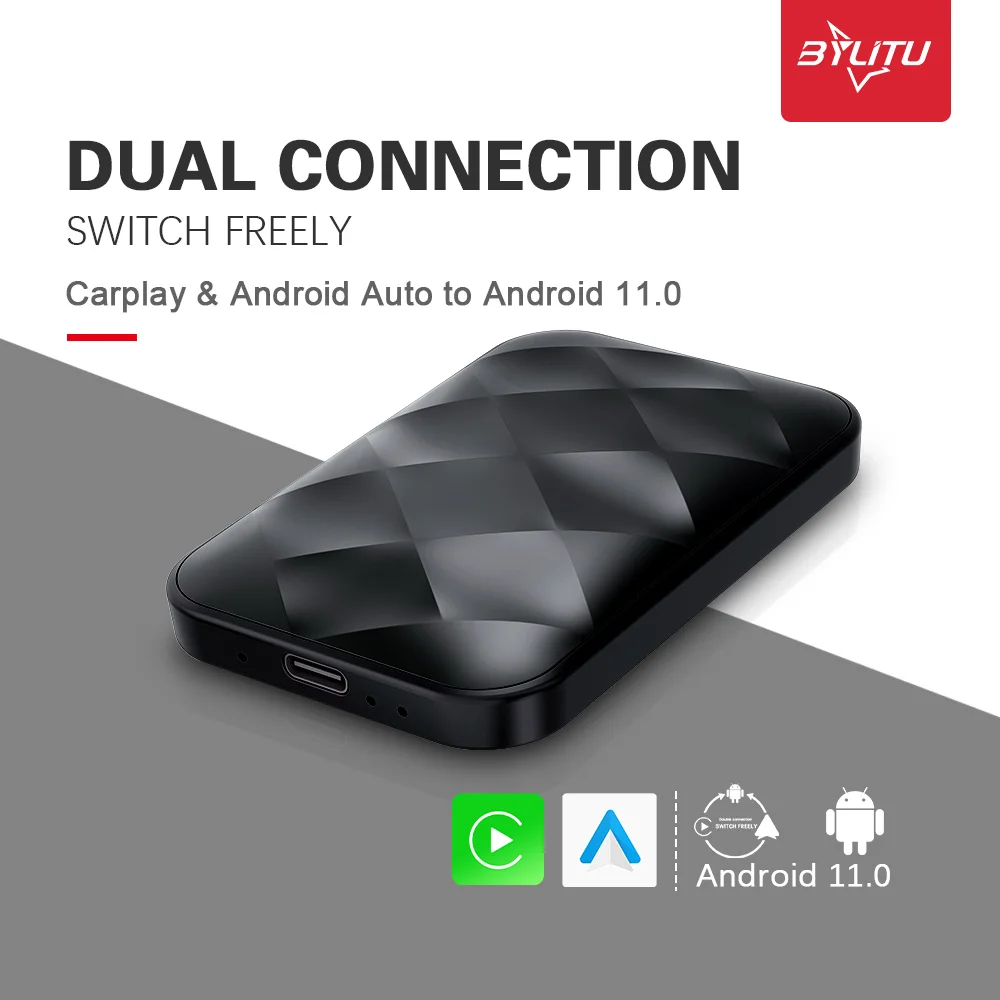 

2023 Wireless Carplay Adapter Android Auto Wireless Dongle Tv Box Android 11 supports online video viewing For Audi Mazda Volvo